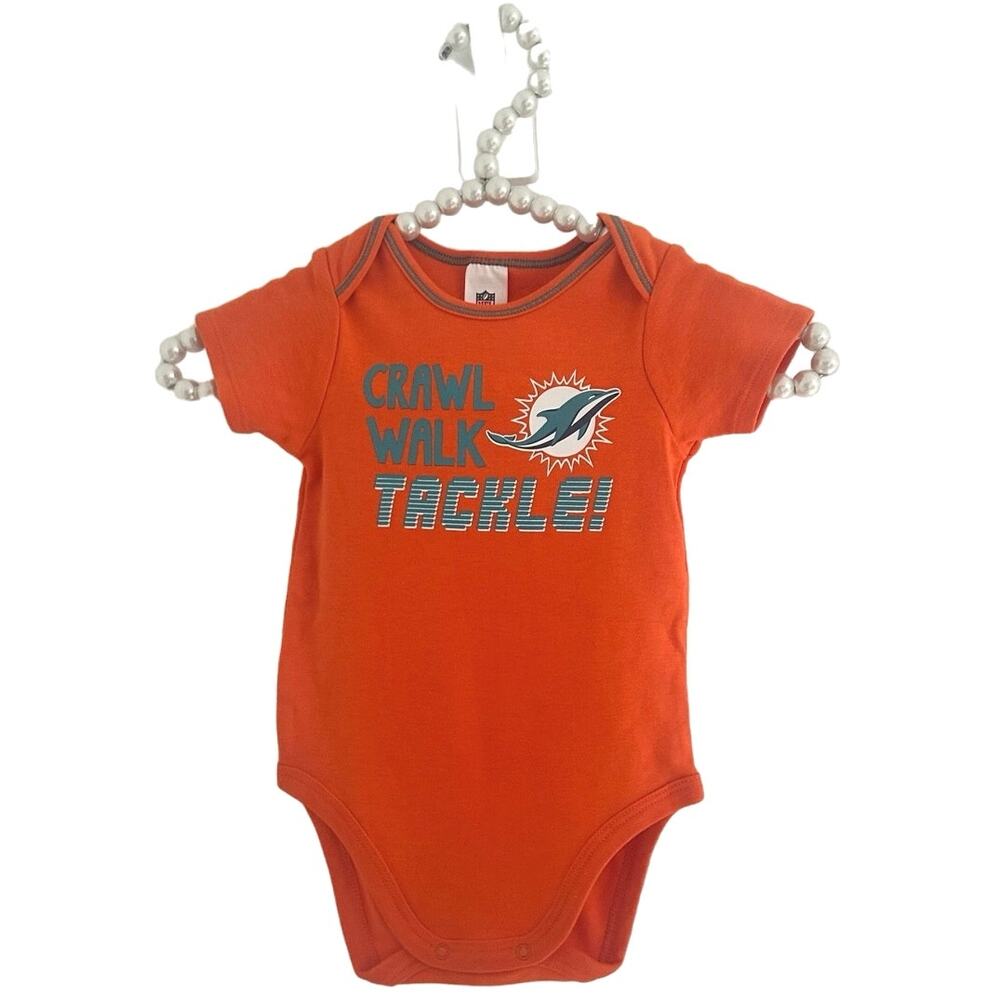 Miami Dolphins onesie Sz 12-18 NFL football game day - Picture 3 of 7